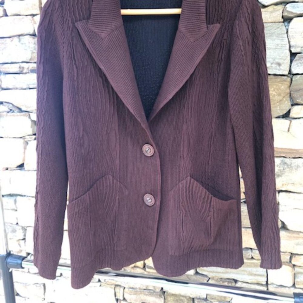 FLAIR - knitted burgundy sweater/jacket